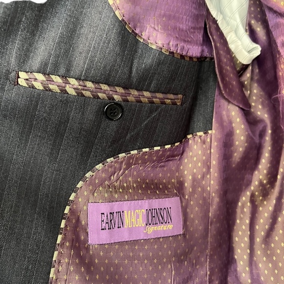 Earvin Magic Johnson Men's Sport Coat Jacket Blazer Style In Italy, Size 44R - Picture 8 of 13